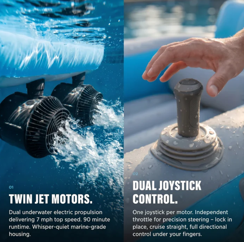 Inflatable Electric Float Propeller Single Floating Chair Water