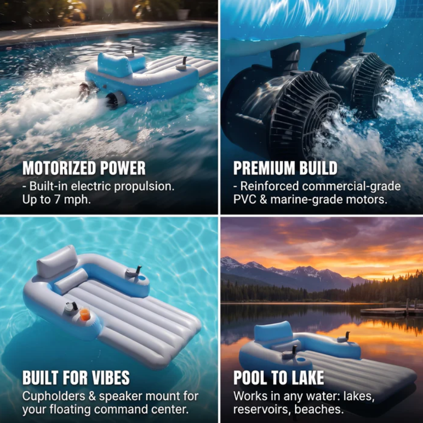Inflatable Electric Float Propeller Single Floating Chair Water